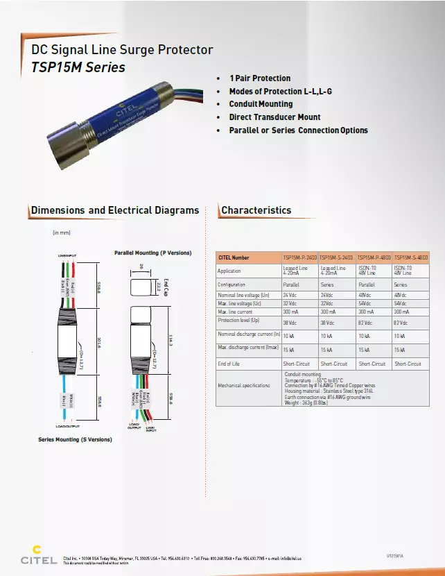 TSP15M series datasheet v.3