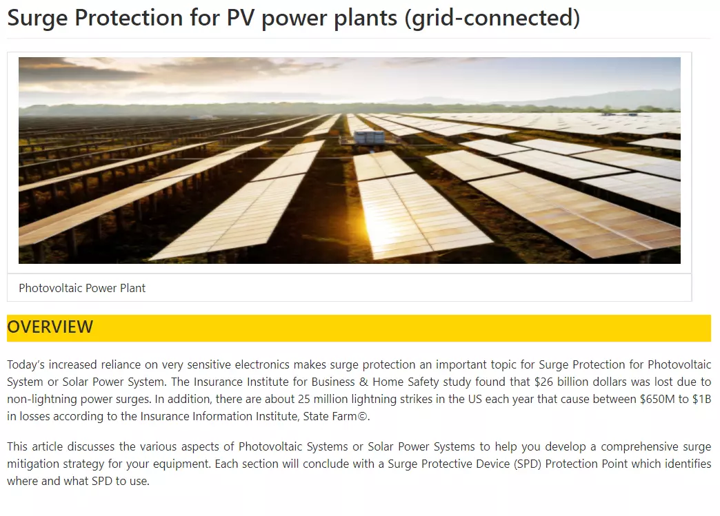 PV POWER PLANTS TILE