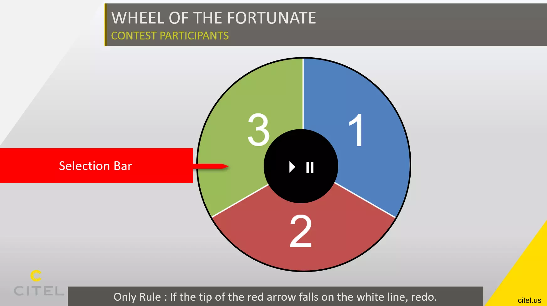 Contest Wheel of the Fortunate